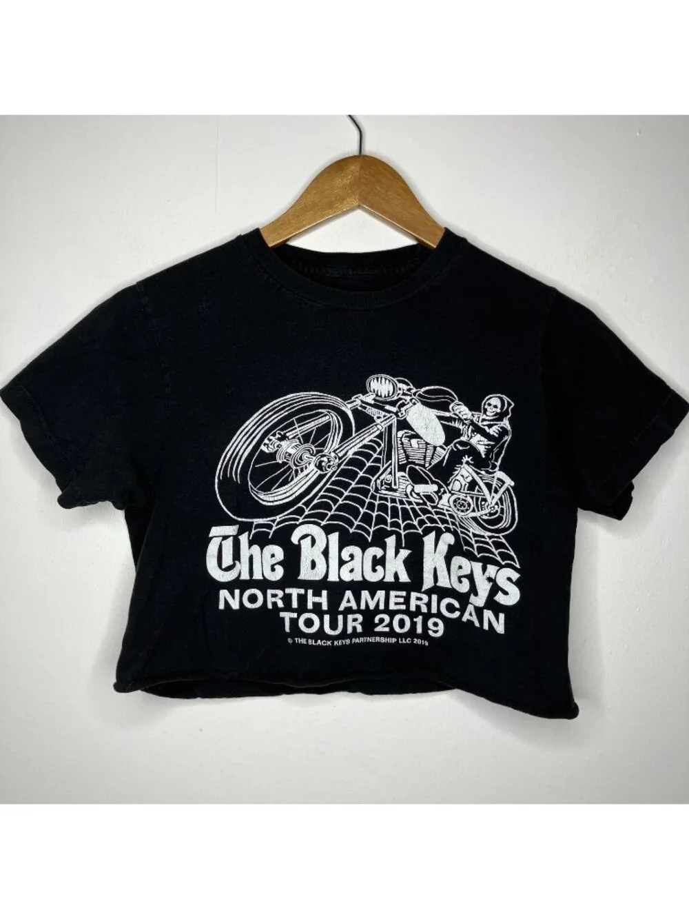 The Black Keys 2019 North American Tour Crop Top Women's Small Black Graphic Tee
